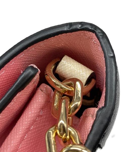 MARC JACOBS（マークジェイコブス）MARC JACOBS (マークジェイコブス) SNAP SHOT WALLET ON CHAIN チェーンショルダーバッグ ピンク×ブラック サイズ:実寸参照の古着・服飾アイテム