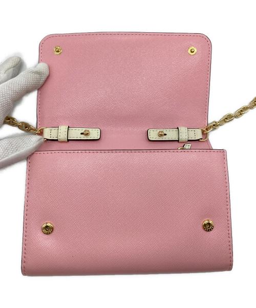 MARC JACOBS（マークジェイコブス）MARC JACOBS (マークジェイコブス) SNAP SHOT WALLET ON CHAIN チェーンショルダーバッグ ピンク×ブラック サイズ:実寸参照の古着・服飾アイテム