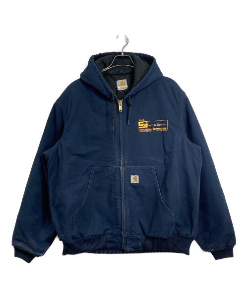 CarHartt（カーハート）CarHartt (カーハート) USA製 企業ロゴアクティブジャケット ネイビー サイズ:XL（実寸参照）の古着・服飾アイテム