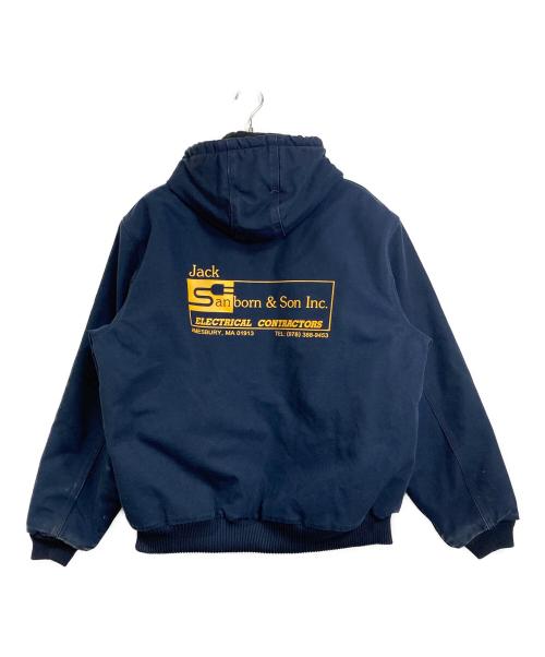 CarHartt（カーハート）CarHartt (カーハート) USA製 企業ロゴアクティブジャケット ネイビー サイズ:XL（実寸参照）の古着・服飾アイテム