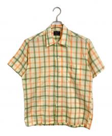 Sears（シアーズ）の古着「【古着】60’S-70’S USA製半袖チェックシャツ　PERMA-PREST　」｜ベージュ