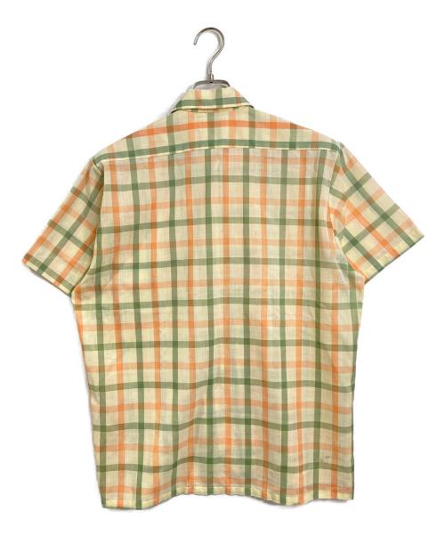 Sears（シアーズ）Sears (シアーズ) 【古着】60’S-70’S USA製半袖チェックシャツ　PERMA-PREST　 ベージュ サイズ:Mの古着・服飾アイテム