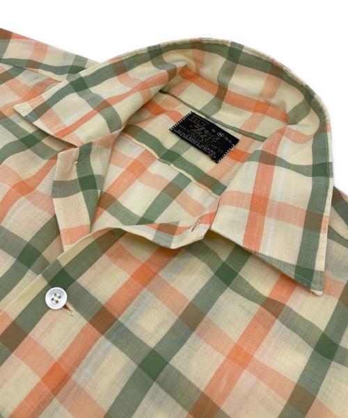 Sears（シアーズ）Sears (シアーズ) 【古着】60’S-70’S USA製半袖チェックシャツ　PERMA-PREST　 ベージュ サイズ:Mの古着・服飾アイテム