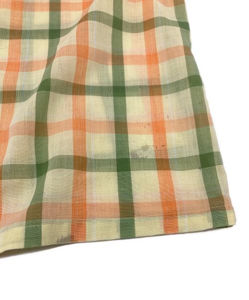 Sears（シアーズ）Sears (シアーズ) 【古着】60’S-70’S USA製半袖チェックシャツ　PERMA-PREST　 ベージュ サイズ:Mの古着・服飾アイテム