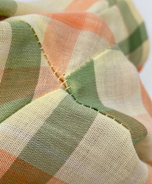 Sears（シアーズ）Sears (シアーズ) 【古着】60’S-70’S USA製半袖チェックシャツ　PERMA-PREST　 ベージュ サイズ:Mの古着・服飾アイテム