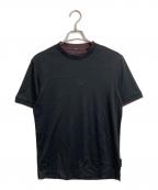PORSCHE×BOSSポルシェ×ボス）の古着「スペシャルロゴ シルケットコットン Tシャツ」｜ブラック