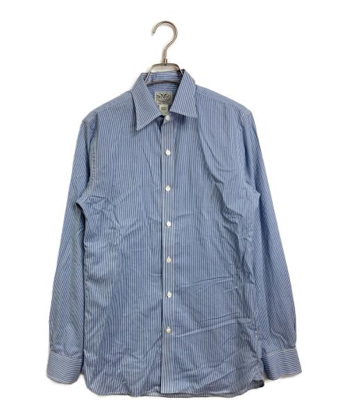 RRL（ダブルアールエル）RRL (ダブルアールエル) ストライプシャツ　コットンシャツ スカイブルー サイズ:14の古着・服飾アイテム