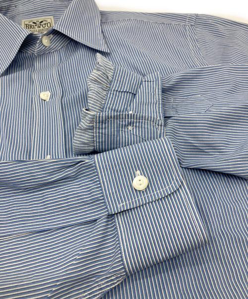 RRL（ダブルアールエル）RRL (ダブルアールエル) ストライプシャツ　コットンシャツ スカイブルー サイズ:14の古着・服飾アイテム