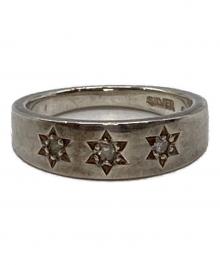 agete（アガット）の古着「三ツ星ダイヤダイヤモンド ピンキーリング　SILVER925、0.034ct」｜シルバー