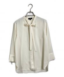 theory（セオリー）の古着「Prime Georgette Tie Blous リボンタイブラウス　日本製」｜アイボリー