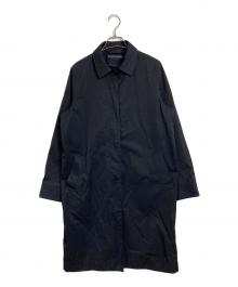 RALPH LAUREN（ラルフローレン）の古着「襟裏レザーステンカラーコート」｜ブラック