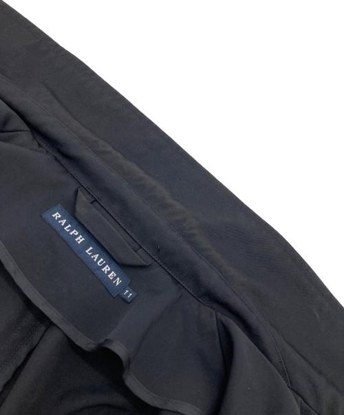 RALPH LAUREN（ラルフローレン）RALPH LAUREN (ラルフローレン) 襟裏レザーステンカラーコート ブラック サイズ:11の古着・服飾アイテム