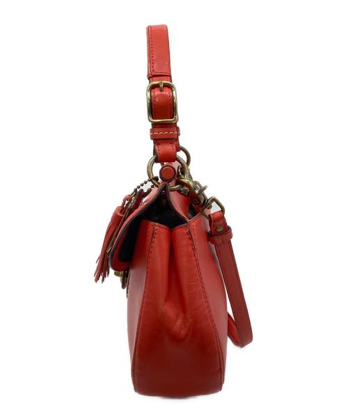 COACH（コーチ）COACH (コーチ) ターンロック ショルダーバッグ オレンジ サイズ:実寸参照の古着・服飾アイテム