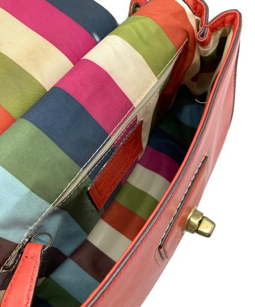 COACH（コーチ）COACH (コーチ) ターンロック ショルダーバッグ オレンジ サイズ:実寸参照の古着・服飾アイテム
