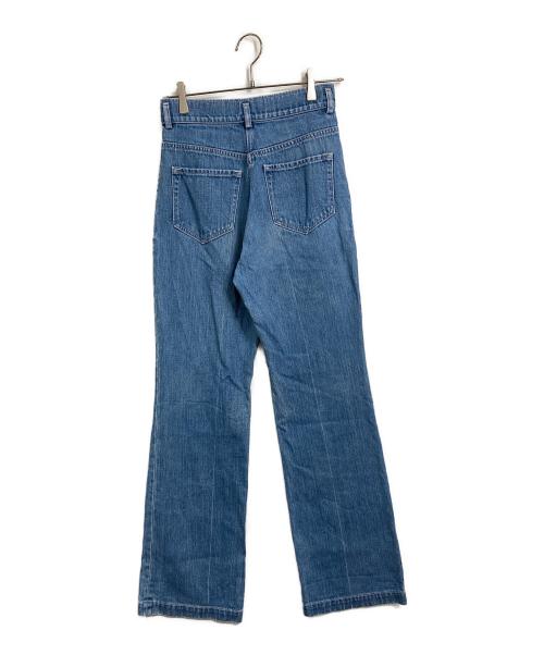 Mame Kurogouchi（マメクロゴウチ）mame kurogouchi (マメクロゴウチ) Floral Embossed Flare Jeans デニムパンツ　24SS インディゴ サイズ:2の古着・服飾アイテム