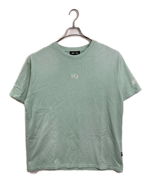 WIND AND SEA（ウィンダンシー）WIND AND SEA (ウィンダンシー) sulfur dyeing logo S/S TEE  サルファー ダイイング ロゴ ショートスリーブ ティー  半袖カットソー　Tシャツ　Tee ミント サイズ: L	の古着・服飾アイテム
