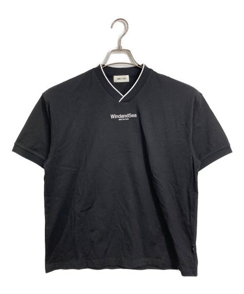 WIND AND SEA（ウィンダンシー）WIND AND SEA (ウィンダンシー) V-NECK LINE TEE  VネックラインT　半袖カットソー　Tシャツ　Tee ブラック サイズ: Mの古着・服飾アイテム