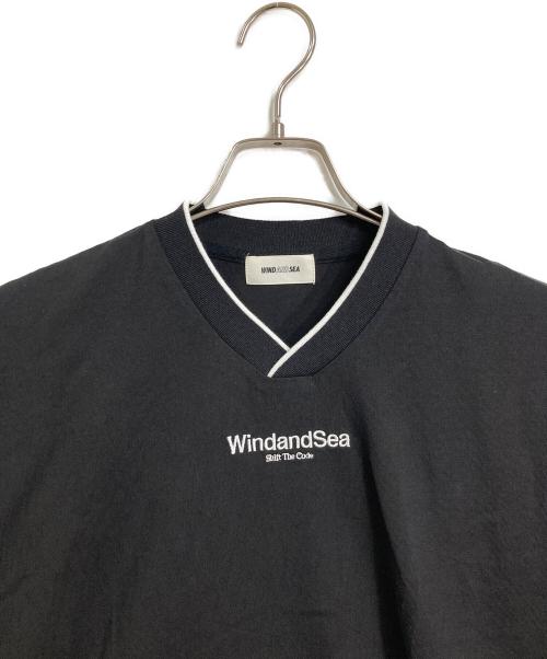 WIND AND SEA（ウィンダンシー）WIND AND SEA (ウィンダンシー) V-NECK LINE TEE  VネックラインT　半袖カットソー　Tシャツ　Tee ブラック サイズ: Mの古着・服飾アイテム