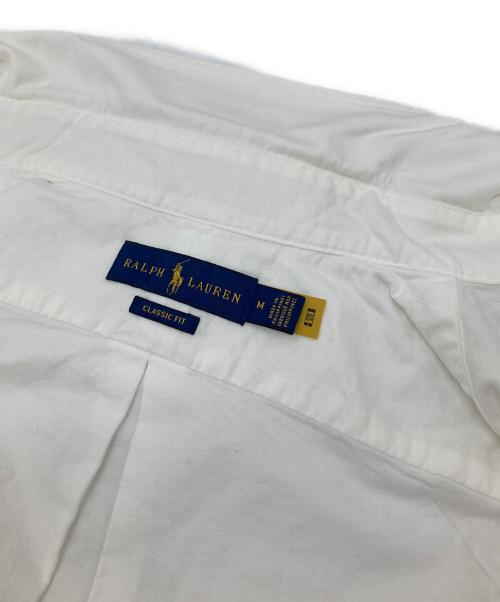 RALPH LAUREN（ラルフローレン）RALPH LAUREN (ラルフローレン) ボタンダウンシャツ　長袖シャツ　ポニー刺繍 ホワイト サイズ:Mの古着・服飾アイテム