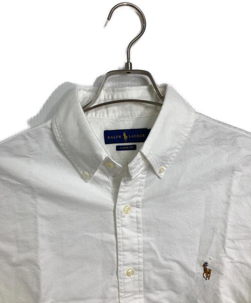 RALPH LAUREN（ラルフローレン）RALPH LAUREN (ラルフローレン) ボタンダウンシャツ　長袖シャツ　ポニー刺繍 ホワイト サイズ:Mの古着・服飾アイテム