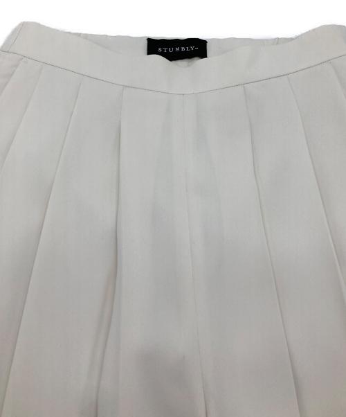 STUMBLY（スタンブリ―）STUMBLY (スタンブリ―) Tuck Pleated Wide Pants  タックプリーツワイドパンツ ベージュ サイズ:36の古着・服飾アイテム