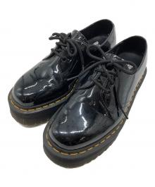 Dr.Martens（ドクターマーチン）の古着「QUAD 3ホール パテントレザーシューズ　厚底」｜ブラック