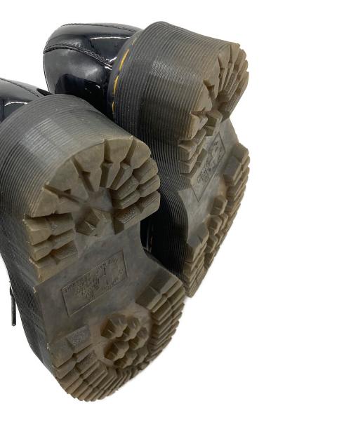 Dr.Martens（ドクターマーチン）Dr.Martens (ドクターマーチン) QUAD 3ホール パテントレザーシューズ　厚底 ブラック サイズ:UKの古着・服飾アイテム