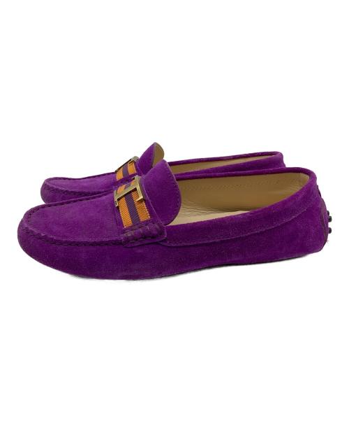 TOD'S（トッズ）TOD'S (トッズ) ドライビングシューズ　フラットシューズ　イタリア製 パープル サイズ:37の古着・服飾アイテム
