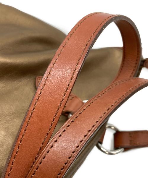 RALPH LAUREN（ラルフローレン）RALPH LAUREN (ラルフローレン) ビッグポニー型押しレザートートバッグ ブロンズ サイズ:実寸参照の古着・服飾アイテム