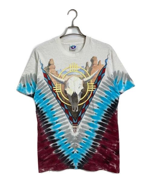 LIQUID BLUE（リキッドブルー）LIQUID BLUE (リキッドブルー) 【古着】ヴィンテージタイダイTシャツ　90s コピーライト90年代 ホワイト サイズ:Lの古着・服飾アイテム