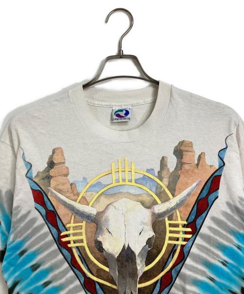 LIQUID BLUE（リキッドブルー）LIQUID BLUE (リキッドブルー) 【古着】ヴィンテージタイダイTシャツ　90s コピーライト90年代 ホワイト サイズ:Lの古着・服飾アイテム