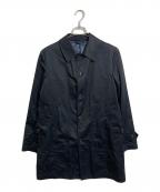 COMME des GARCONS HOMMEコムデギャルソン オム）の古着「VALSTAR  製品染 ステンカラーコート　AD2013」｜ブラック