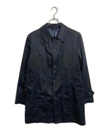 COMME des GARCONS HOMME（コムデギャルソン オム）の古着「VALSTAR  製品染 ステンカラーコート　AD2013」｜ブラック