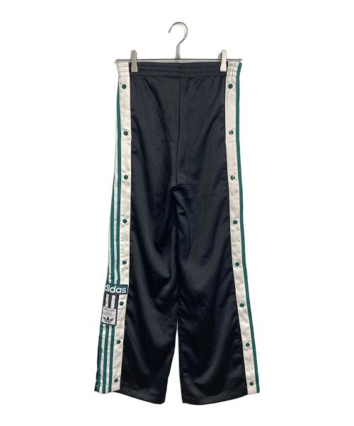 adidas（アディダス）adidas (アディダス) サテンOG TRACK PANTS ブラック×グリーン サイズ:実寸参照の古着・服飾アイテム