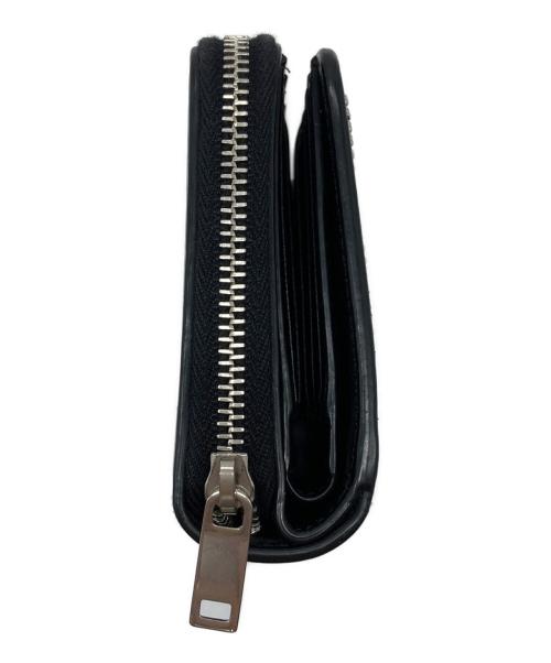 Saint Laurent Paris（サンローランパリ）Saint Laurent Paris (サンローランパリ) ハートスタッズ二つ折り財布 ブラック サイズ:実寸参照の古着・服飾アイテム