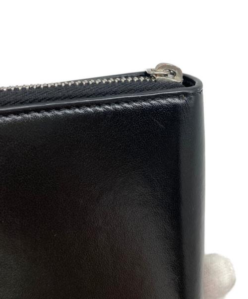 Saint Laurent Paris（サンローランパリ）Saint Laurent Paris (サンローランパリ) ハートスタッズ二つ折り財布 ブラック サイズ:実寸参照の古着・服飾アイテム