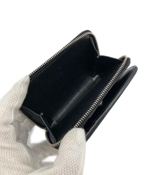 Saint Laurent Paris（サンローランパリ）Saint Laurent Paris (サンローランパリ) ハートスタッズ二つ折り財布 ブラック サイズ:実寸参照の古着・服飾アイテム