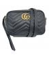 GUCCI（グッチ）の古着「GG マーモント レザーショルダーバッグ」｜ブラック