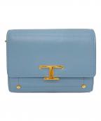TOD'Sトッズ）の古着「T Timeless 3つ折り財布」｜スカイブルー