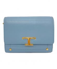 TOD'S（トッズ）の古着「T Timeless 3つ折り財布」｜スカイブルー
