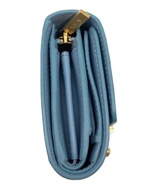 TOD'S（トッズ）TOD'S (トッズ) T Timeless 3つ折り財布 スカイブルー サイズ:実寸参照の古着・服飾アイテム