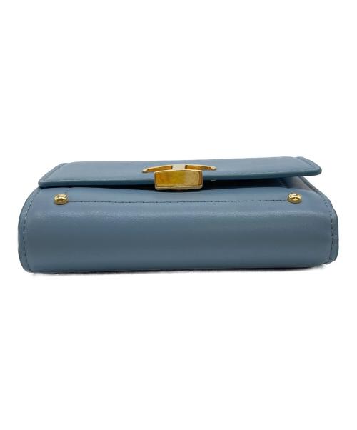 TOD'S（トッズ）TOD'S (トッズ) T Timeless 3つ折り財布 スカイブルー サイズ:実寸参照の古着・服飾アイテム