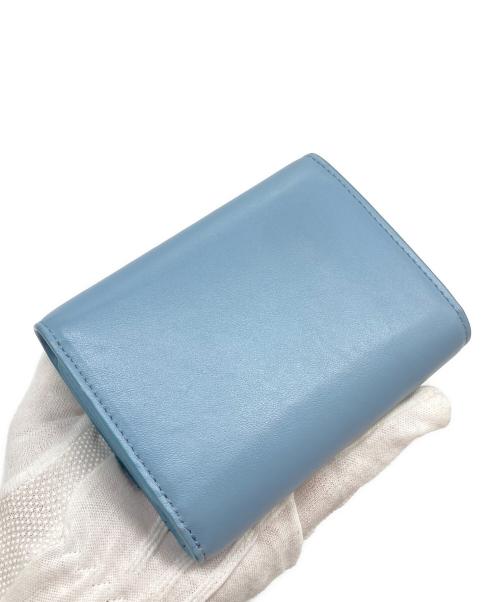 TOD'S（トッズ）TOD'S (トッズ) T Timeless 3つ折り財布 スカイブルー サイズ:実寸参照の古着・服飾アイテム