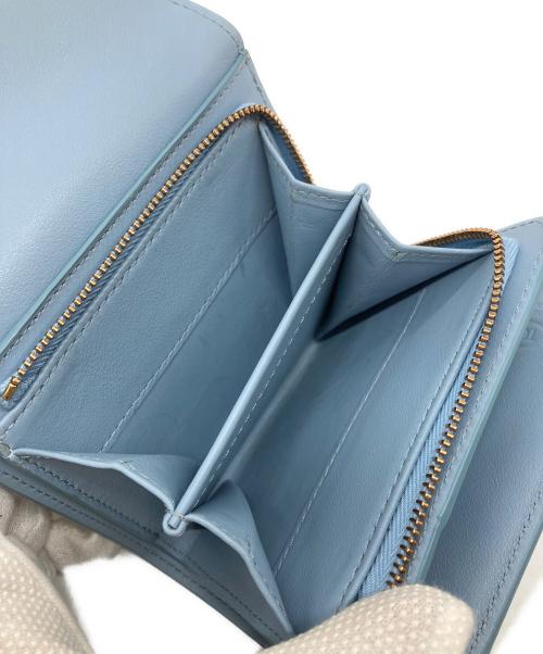 TOD'S（トッズ）TOD'S (トッズ) T Timeless 3つ折り財布 スカイブルー サイズ:実寸参照の古着・服飾アイテム