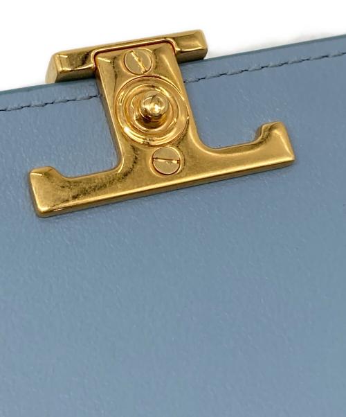 TOD'S（トッズ）TOD'S (トッズ) T Timeless 3つ折り財布 スカイブルー サイズ:実寸参照の古着・服飾アイテム
