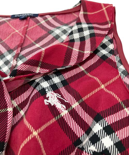 BURBERRY（バーバリー）BURBERRY (バーバリー) ノバチェックブラウス　ノースリーブブラウス レッド サイズ:Mの古着・服飾アイテム