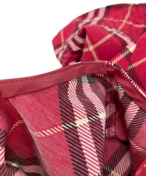 BURBERRY（バーバリー）BURBERRY (バーバリー) ノバチェックブラウス　ノースリーブブラウス レッド サイズ:Mの古着・服飾アイテム