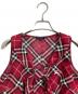 BURBERRY (バーバリー) ノバチェックブラウス　ノースリーブブラウス レッド サイズ:M：5000円