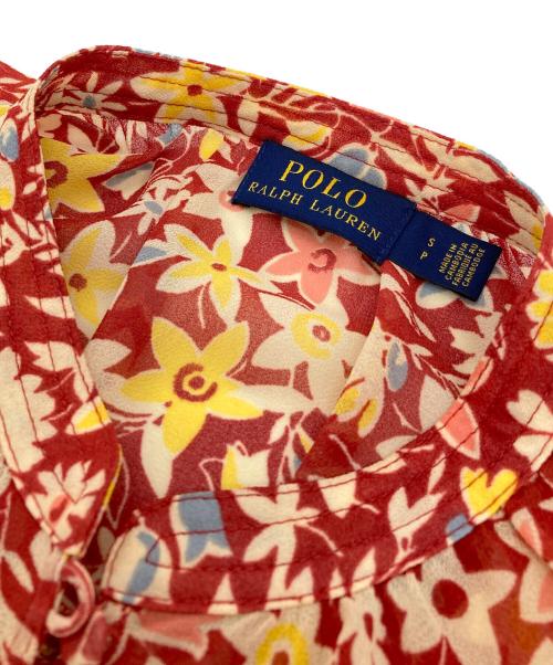 POLO RALPH LAUREN（ポロ・ラルフローレン）POLO RALPH LAUREN (ポロ・ラルフローレン) 花柄ブラウス レッド サイズ:Sの古着・服飾アイテム
