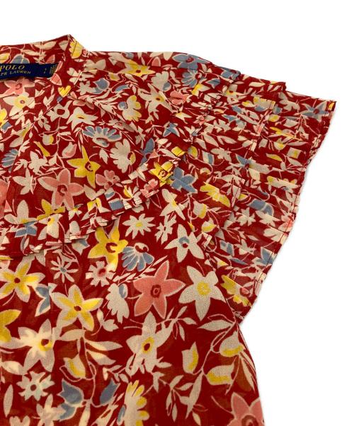 POLO RALPH LAUREN（ポロ・ラルフローレン）POLO RALPH LAUREN (ポロ・ラルフローレン) 花柄ブラウス レッド サイズ:Sの古着・服飾アイテム